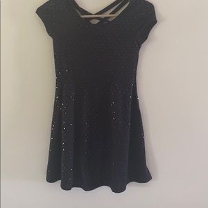 Girls Sz 7/8 SO Brand Skater Dress Black